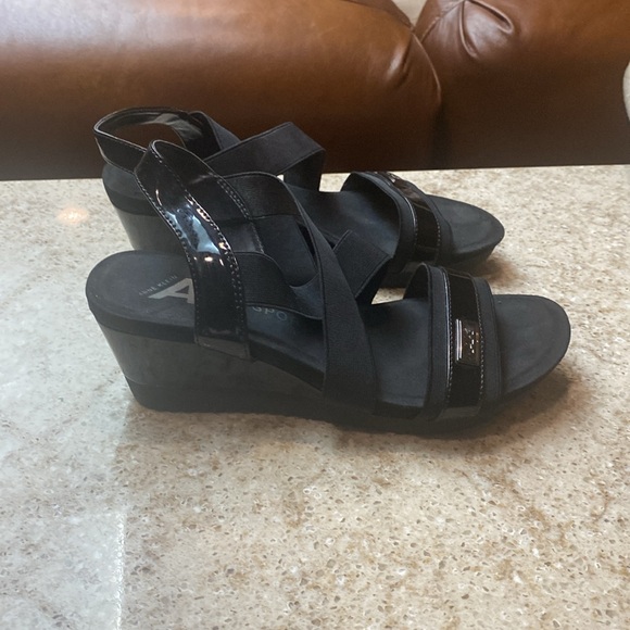 Anne Klein Sport KindHeart Black Slingback Open Toe Sandals Size 7 - Picture 5 of 7